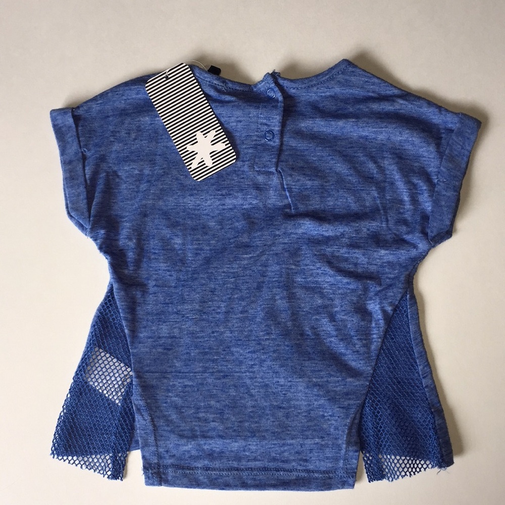 💕SOLD💕 Splendid Blue Mesh Tee - Picture 2 of 2